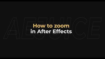 How to Zoom In in After Effects - AEjuice Tutorials