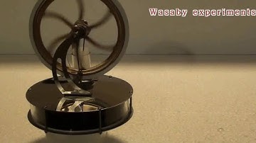 Magic Trick Ice Operating Stirling Engine. High speed operation just thanks to cold ice.