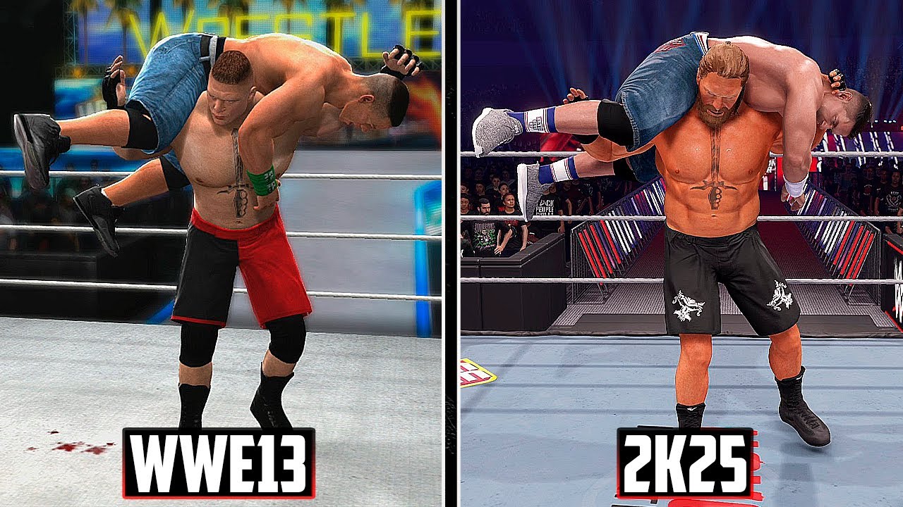 WWE 13 Vs. WWE 2K25! (Epic FInishers Comparison)