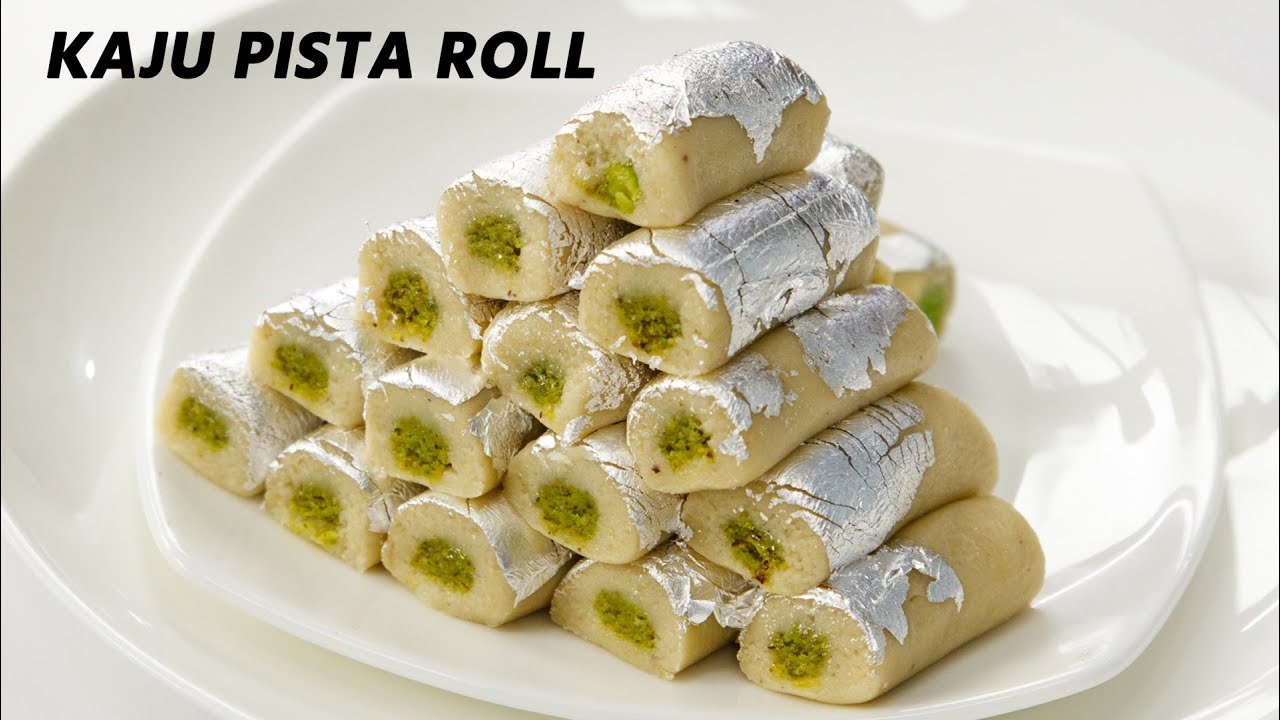 Kaju Pista Roll Recipe - Halwai Style Sweet for Diwali CookingShooking | Yaman Agarwal