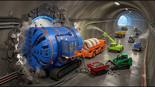Tunnel Boring Machine Breaks Through Utility Rock | 3D Tunnel Build