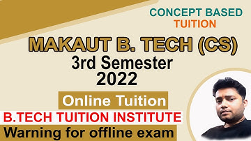 MAKAUT B.TECH COMPUTER SCIENCE 3RD SEM 2022 ONLINE TUITION | LIVE CLASS, ALL SUBJECT CALL 9007292436