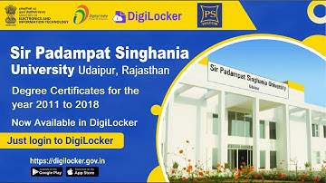 Sir Padampat Singhania University, Udaipur Degree Certificates Download by Digilocker