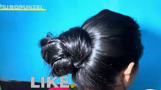 Beautiful Bun Hairstyle Bun Long Hair & Opened With Self New 2024