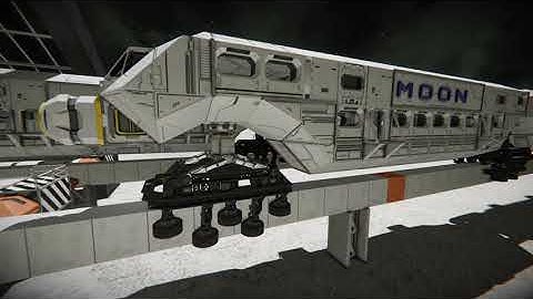 Space Engineers Monorail test drive on the moon EP 3