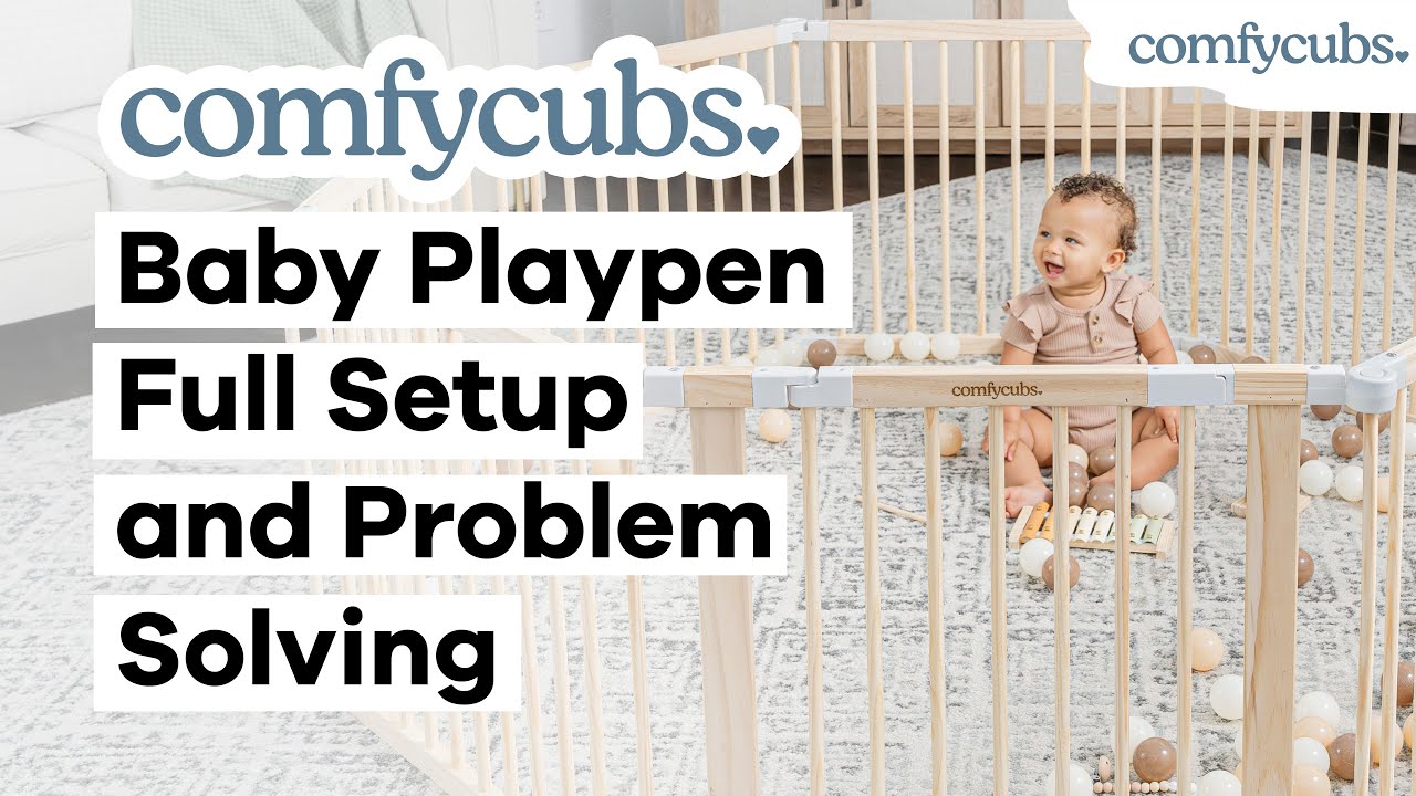 Comfy Cubs Baby Playpen & Baby Gate for Toddler and Babies