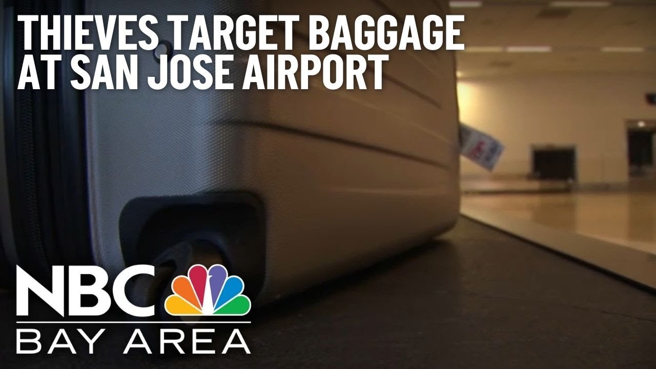 Thieves snatching luggage from baggage claim at San Jose airport - YouTube