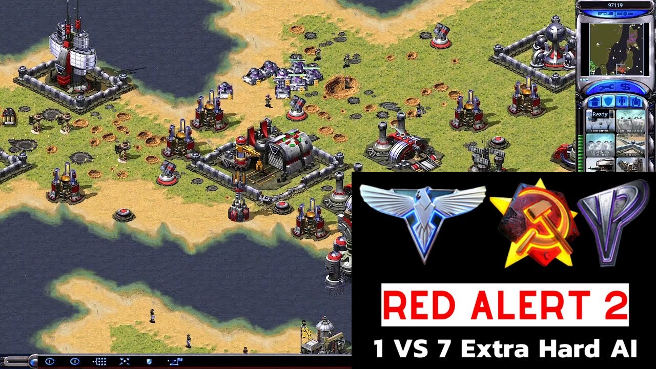 Red Alert 2 Yuri's Revenge | 🌿China vs Japan map I 7 vs 1