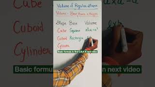 How to Find the Volume of Shapes using a Basic Formula