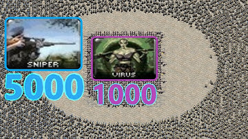 Virus surrounded by Snipers  🎮 1k vs 5k 🎮 Red Alert 2