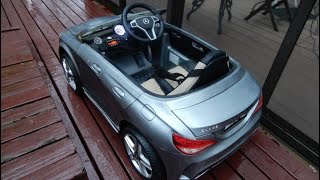 Aosom 12V Ride On Toy Car Kids Mercedes Benz AMG GLA45 Coupe  Music Electric Light Silver Pedal Car screenshot 1