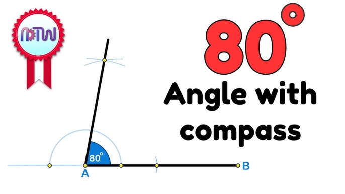 How to construct a 130 degree angle using a compass 