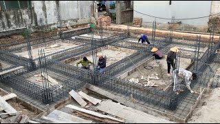 Traditional Knowledge of Building a Strong Reinforced Concrete Foundation for a House on Hard Ground