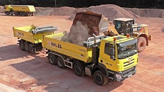 Tatra Phoenix with Cat 966K in quarry