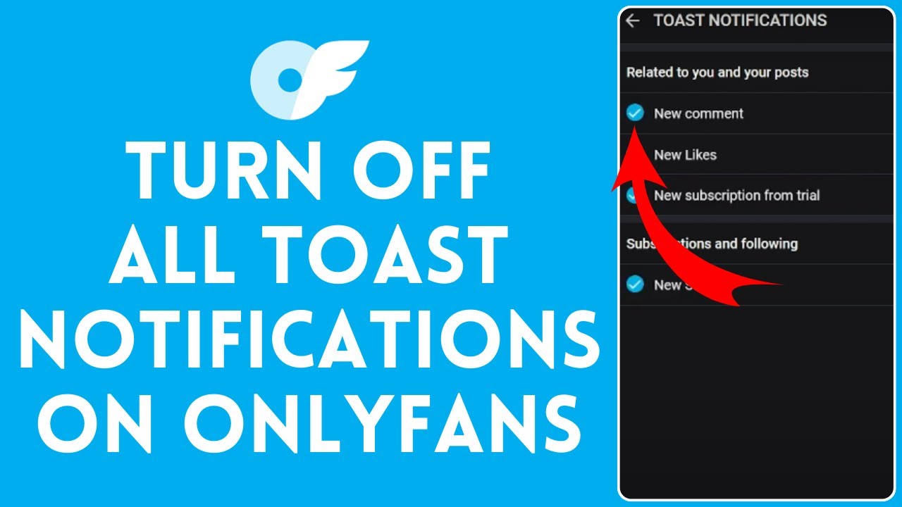 How to Turn Off All Toast Notifications on Onlyfans - YouTube