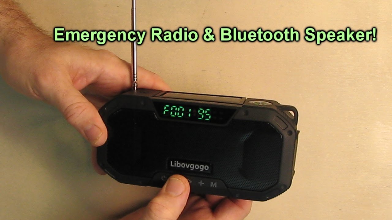 Emergency Radio & Bluetooth Speaker, Radio, Flashlight, Reading Lamp, Hand  Crank, Solar Panel REVIEW 