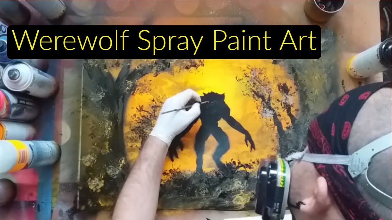 Werewolf Spray Paint Art By Janesz