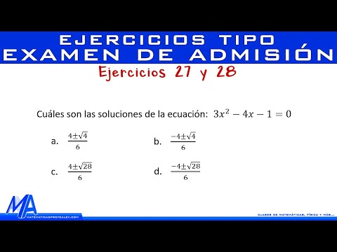 Ejercicios tipo examen de admisión 14 | Ejercicios 27 y 28