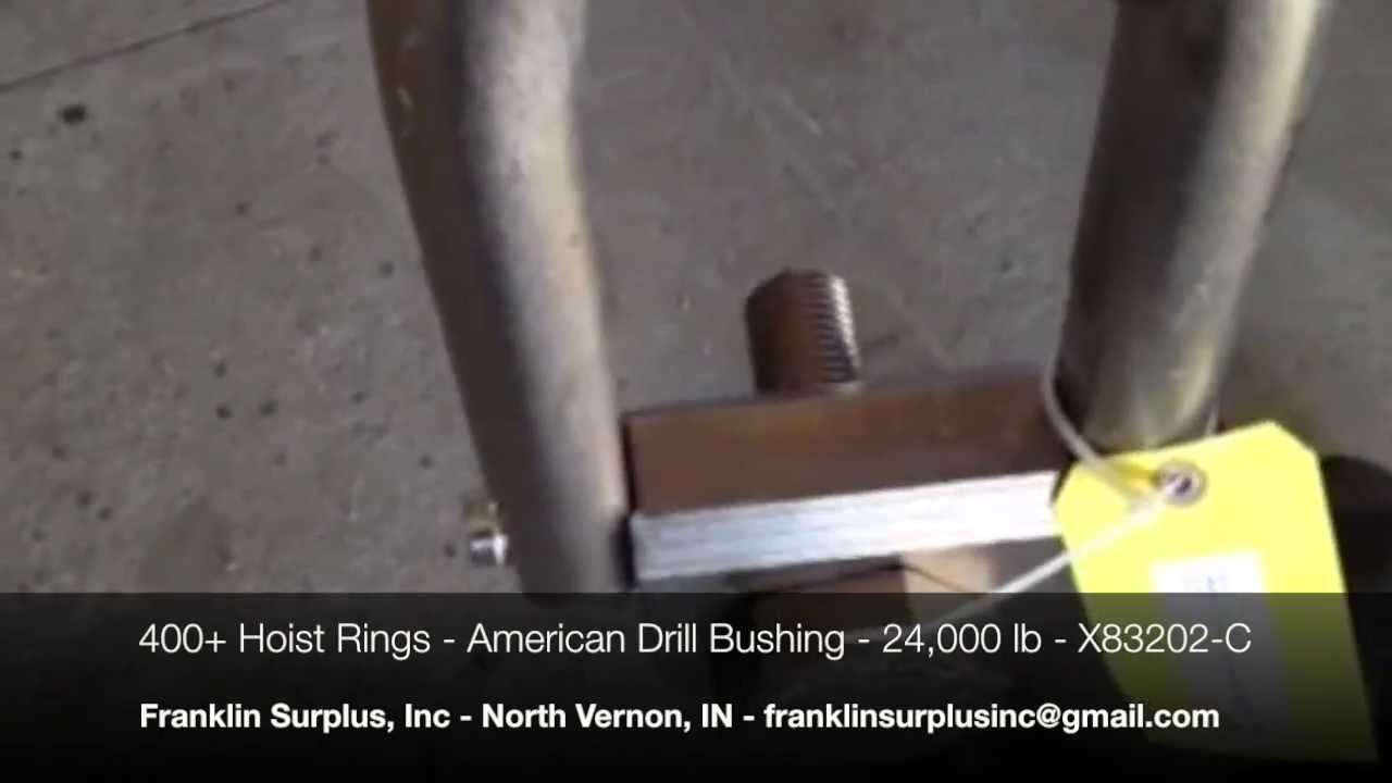 Hoist Rings American Drill Bushing 24,000 lb YouTube