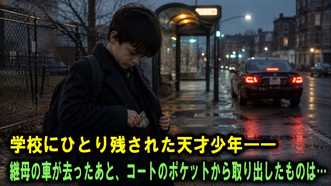 学校の前にひとり残された天才少年――継母の車が去ったあと、ポケットから取り出したものは…