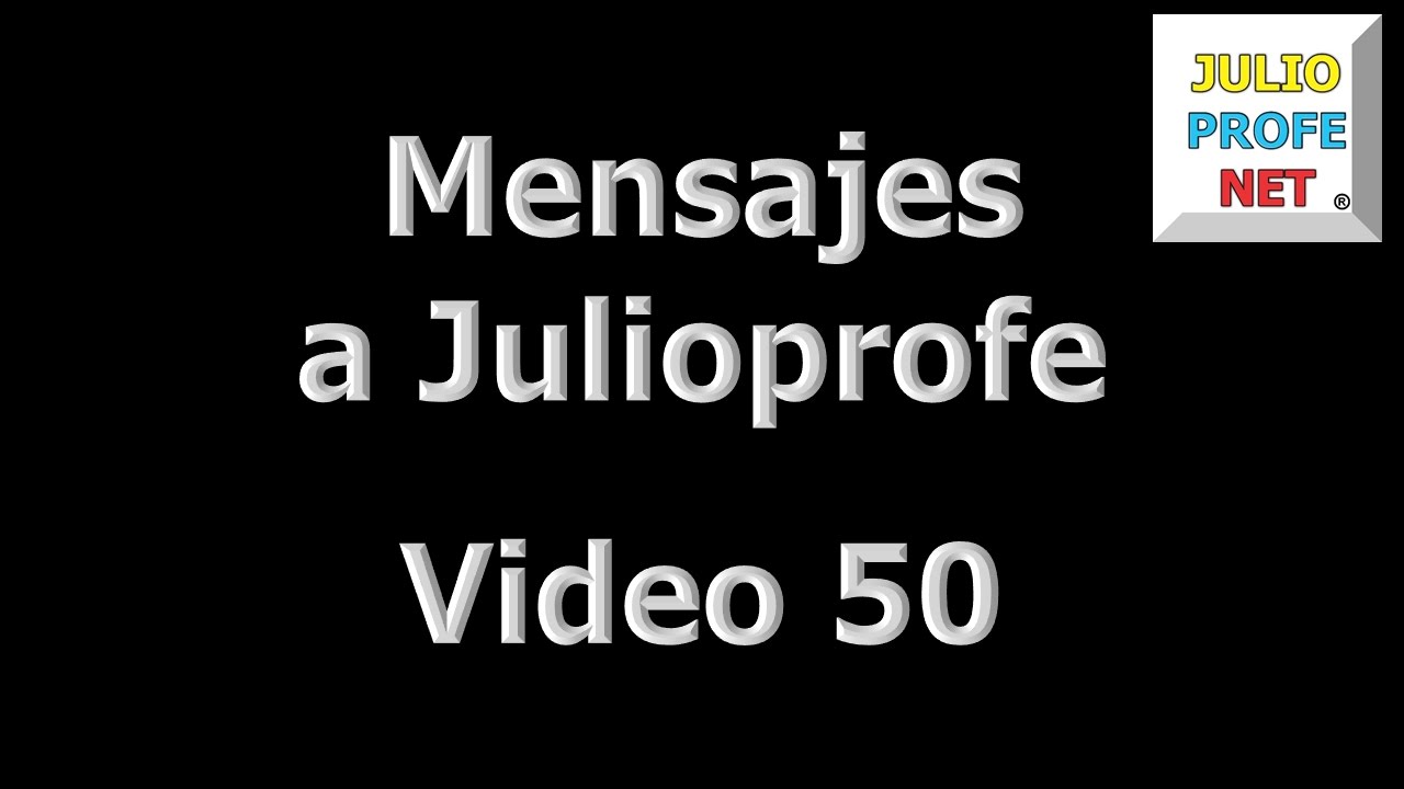 physical education 50. Mensaje de PROFE 5.0 a Julioprofe