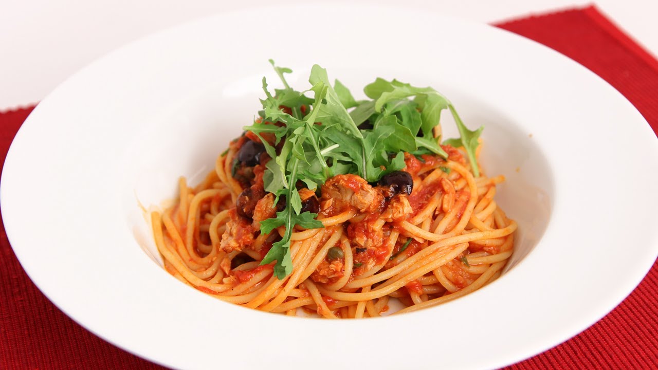 Spaghetti with Tuna Puttanesca Recipe - Laura Vitale - Laura in the Kitchen Episode 741