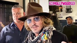 Johnny Depp Speaks On New Projects While Greeting Fans Outside A Charity Concert At The Troubadour