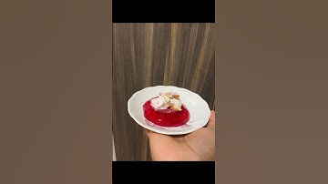 Homemade raspberry jelly with icecream 😋#ytshorts#food#jelly#trending#shorts#youtubeshorts#homemade