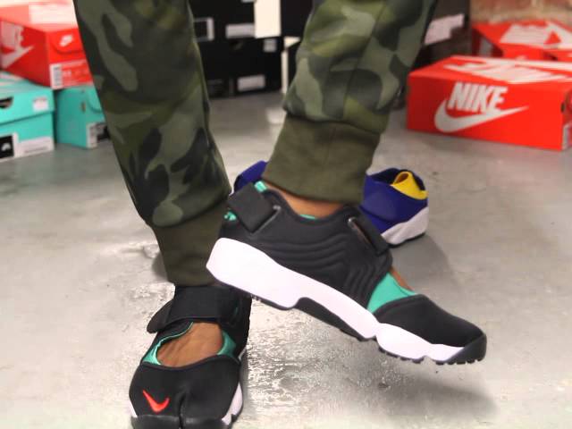 nike air rift black green