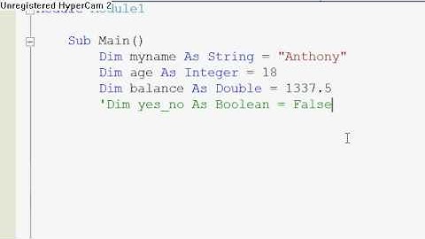 Visual Basic Tutorials P3 - Manipulating Variables