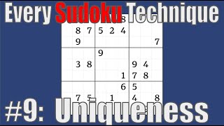 Every Sudoku Technique Explained - Part 9: Uniqueness screenshot 2
