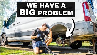 We're TOO HEAVY Upgraded our Suspension to SUPER SPRINGS | Ford Transit Conversion