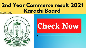 Karachi Board 2nd Year Commerce result 2021 |12th class