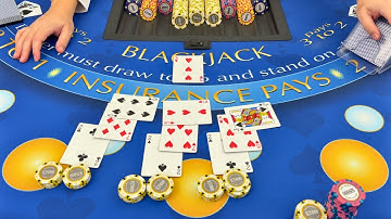 I BET $600,000 ON ONE BLACKJACK TRIPLE SPLIT BET IN SUPER HIGH STAKES CASINO SESSION!
