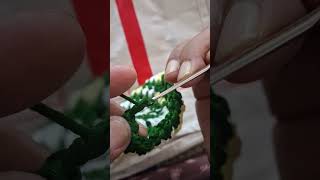 Beautiful Crochet Circle Design 🧶 | Green &amp; Cream Pattern
