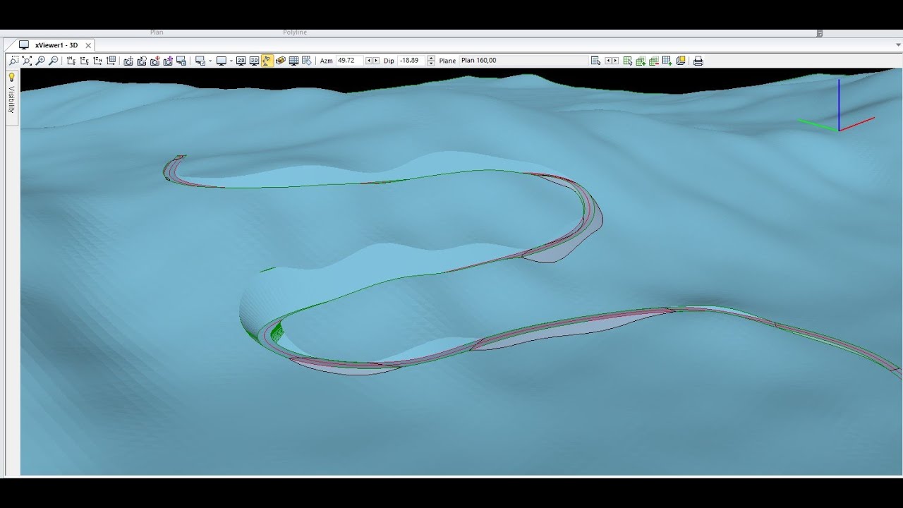 Tutuorial Minesight Mineplan 3D Membuat Jalan (Hauling road) part 2 ...