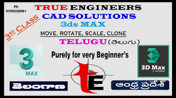 Move rotate scale how to learn 3ds max in telugu 3rd Part  3ds Max tutorial in tel