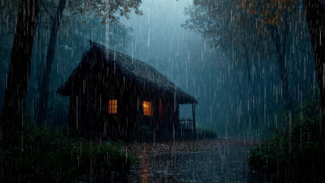 Relax and Sleep with Rain Sounds – Rain and Thunder at Cabin Window ...