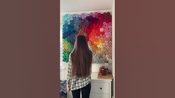 Yarn wall storage, diy storage, craft room ideas #crochet #amigurumi #diy
