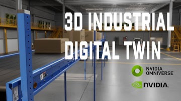 3D Industrial Digital Twin | Conveyor Belt Warehouse | NVIDIA OMNIVERSE