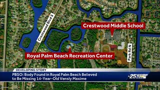 PBSO: body found in Royal Palm Beach believed to be missing 14 year old Vensly Maxime Profile