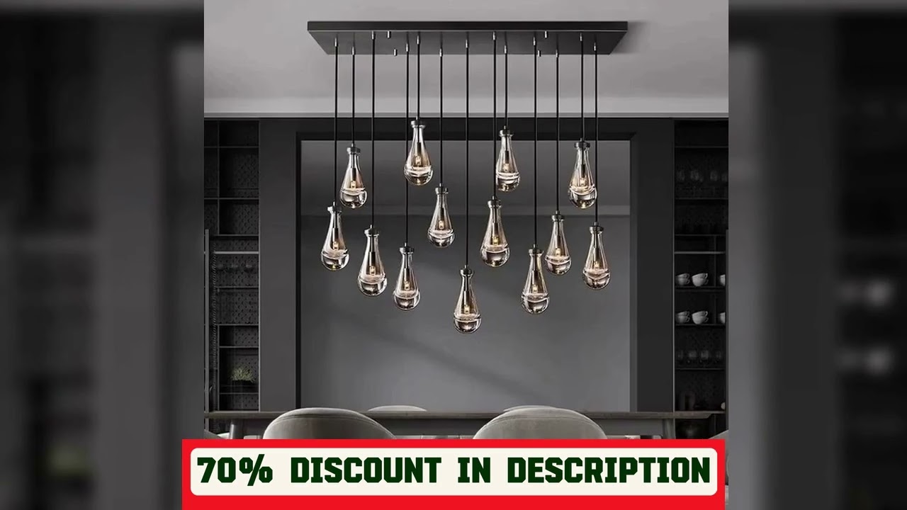 A must-have product! Large Water Drop Crystal Lamp 2025 Vintage Luxury E14 Living Room Bedroom Stu