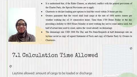 MMM4201: GROUP 4 - LAYTIME CALCULATIONS