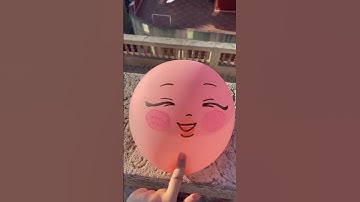 experiment: will a water balloon explode if it rolls down from a tall building?#balloon #asmr🎈💥