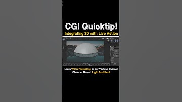✅ Combining 3D with Live Action Footage: CGI Quicktip #shorts