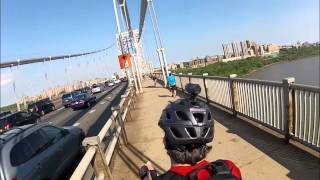 Crossing the George Washington Bridge, 3rd-Person Perspective Video with GoPro Hero2