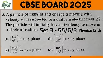 Q3 A particle of mass m and charge quality moving with velocity v i is subjected to a uniform electr