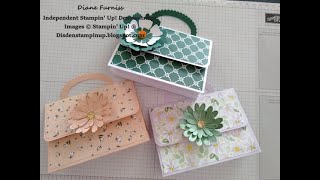 Handbag gift card holder using Stampin' Up! Products.