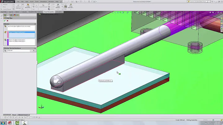 SOLIDWORKS - Flow Simulation, Using Heat Pipes