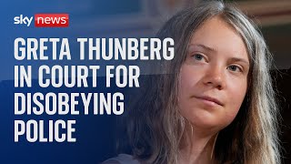 Climate activist Greta Thunberg appears in Swedish court